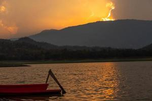 Huai Pa Daeng Irrigation Reservoir, Phetchabun is a beautiful tourist destination. And there are many fish Is of interest to fishermen too photo