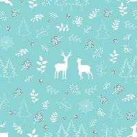 Winter holiday seamless pattern on blue background for Christmas or new year decorative vector