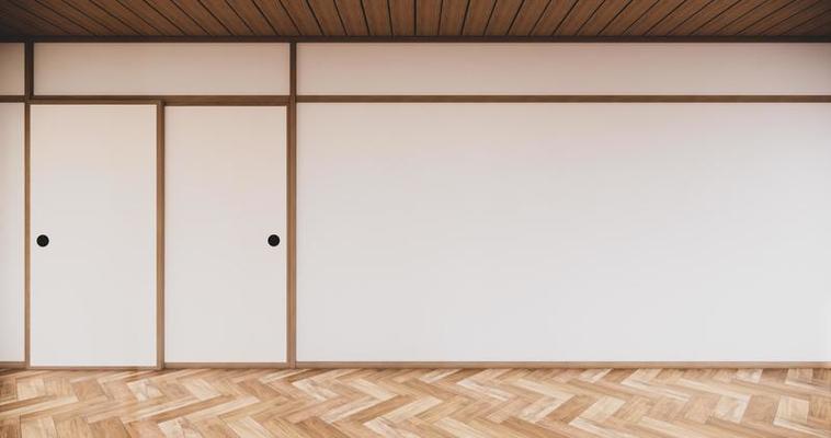 Room Empty With Tatami Mats And Paper Sliding Doors Called Shoji On Zen Style 3d Rendering 4483460 Stock Photo At Vecy Tatami Mats And Paper Sliding Doors, What Are Japanese Sliding Doors Called