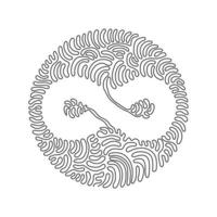 Single one line drawing infinity logo creative. Style infinity sign and lettering. Elements on black rough paper. Gradient graphic design. Swirl curl circle background style. Modern continuous vector