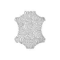 Single continuous line drawing leather sign flat icon. Outline symbol for web design or mobile app. Thin line sign for design logo. Swirl curl style. Dynamic one line draw graphic vector illustration