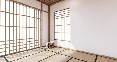 japan interior design,modern living room. 3d illustration, 3d 