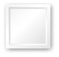 Isolated white square plate vector