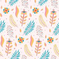 Spring Flower Vector Seamless Pattern Design