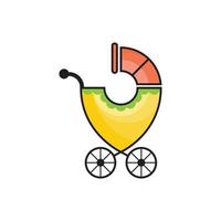 Pin Stroller Logo vector