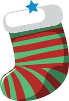 A Christmas stocking on white background vector