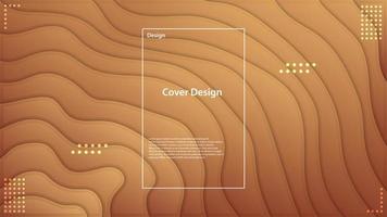 simple brown wavy background. Vector illustration