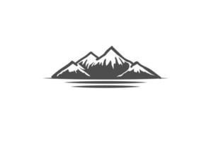 vector de diseño de logotipo de cumbre de pico de montaña de nieve de hielo