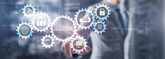 Cloud computing data storage software infrastructure. Mixed media photo