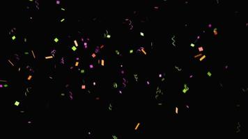 colorful rainbow confetti sparkle abstract texture overlays glitter golden particles on black. photo