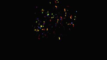 colorful rainbow confetti sparkle abstract texture overlays glitter golden particles on black. photo