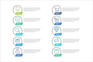 diseño de plantilla de infografía empresarial. opción diseño de plantilla de infografía vector