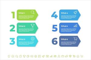 diseño de plantilla de infografía empresarial. opción diseño de plantilla de infografía vector