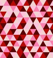 patrón transparente de vector triángulo retro. festivo, alegre fondo de formas geométricas. textura para envolver, papel tapiz, textil, folleto. telón de fondo de mosaico rojo, rosa, blanco. concepto del día de san valentín.