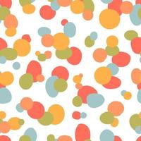 Abstract geometric vector seamless pattern with colorful circles. Modern multicolored various shapes design for paper, cover, fabric, interior decor and other users.