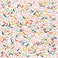 Hand-drawn striped vector seamless pattern with short oblique strokes in rainbow colors. Lines, shapes, curves texture for paper, gift wrap, wallpapers, fabric, textile design.