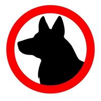 Sign warning about a dog guarding an object. Caution dog vector