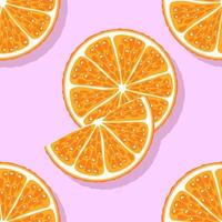 et of parts of orange, tangerine. Half, slice and wedge of orange fruit isolated on white background. vector