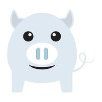 Trendy Fat Pig vector