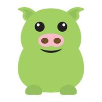 Trendy Fat Pig vector