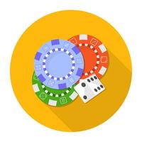 conceptos de ruleta de póquer vector