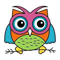 Owl Cartoon Concepts vector