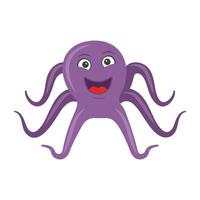 conceptos de pulpo de dibujos animados vector