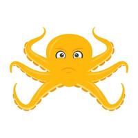 conceptos de pulpo triste vector