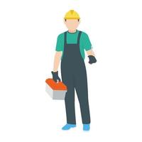 Trendy Electrician Concepts vector