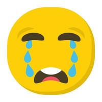 conceptos de emoji llorando vector