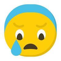 conceptos de emoji llorando vector