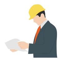 conceptos de consultor de construcción vector