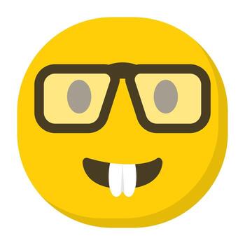 Nerd Face Concepts vector