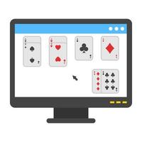 conceptos de video poker vector