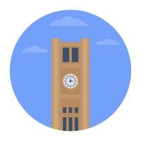 conceptos de la torre del reloj vector