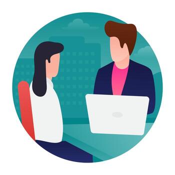 Guide Desk Concepts vector