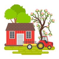 Trendy Farm Concepts vector