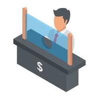 Bank Counter Concepts vector