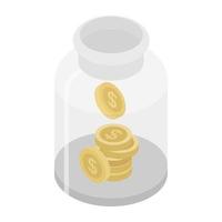 Trendy Saving Concepts vector