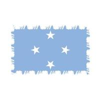 vector de bandera de micronesia con estilo de pincel de acuarela