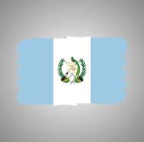 Guatemala flag vector with watercolor brush style