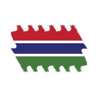 vector de bandera de gambia con estilo de pincel de acuarela