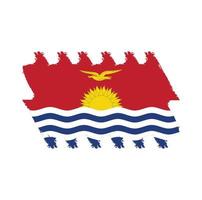 vector de bandera de kiribati con estilo de pincel de acuarela