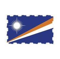 Marshall Islands flag vector with watercolor brush style