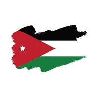 vector de bandera de jordania con estilo de pincel de acuarela