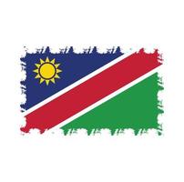 vector de bandera de namibia con estilo de pincel de acuarela