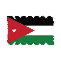vector de bandera de jordania con estilo de pincel de acuarela