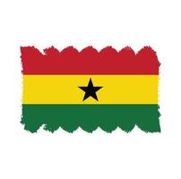 vector de bandera de ghana con estilo de pincel de acuarela