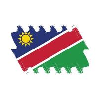 Namibia flag vector with watercolor brush style