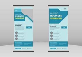 Online Class Roll up Banner Design, Online Learning Roll up leaflet template. Online Class flyer poster template. Online Learning DL Flyer, Trend Business Roll Up Banner Design vector